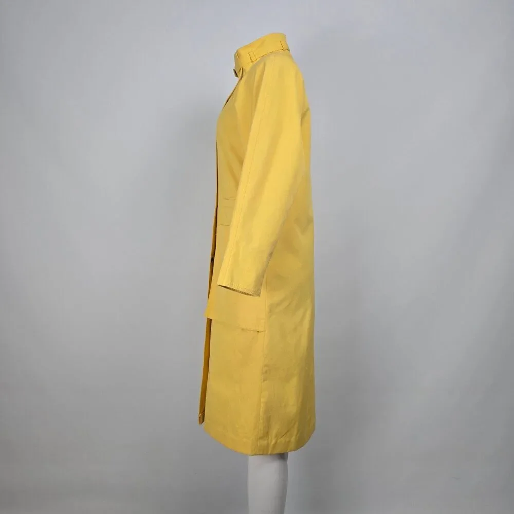 Vintage Sports Crest Utex Yellow Snap Front Rain Jacket Size S/M - Picture 6 of 12